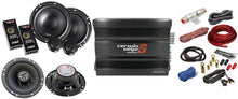 Load image into Gallery viewer, Cerwin Vega CVP1600.4D 1600W Amp + XED650C Component + XED-62 6.5" Speakers + AMP Kit