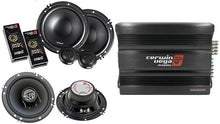 Load image into Gallery viewer, Cerwin Vega CVP1600.4D 1600W Amp + XED650C Component + XED-62 6.5" Speakers