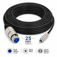 Load image into Gallery viewer, MR DJ CXFR25 25-Foot XLR Female to RCA Male Professional Audio Cable