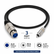 Load image into Gallery viewer, MR DJ CXFR3 3-Foot XLR Female to RCA Male Professional Audio Cable
