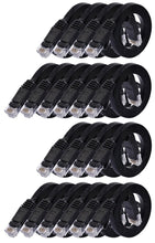 Load image into Gallery viewer, 20 American Terminal EPC3BK 3' Cat6a Ethernet network patch cable RJ45 23AWG 600M solid copper
