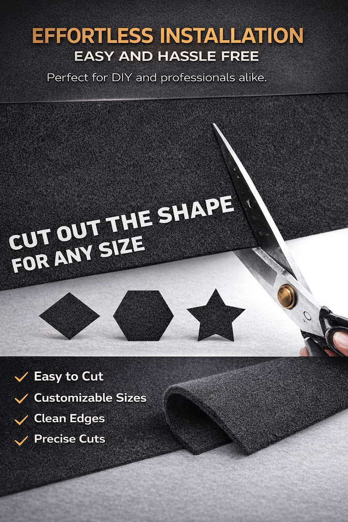 Absolute C3BK 3' Long 4' Wide Black Carpet for Speaker Sub Box Carpet