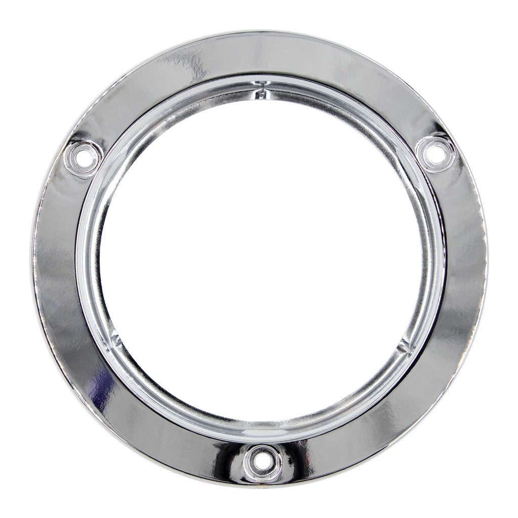 Heise Trailer HE-TRM103 Stainless Flange for Round Trailer Lights - 4 Inch