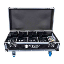 Load image into Gallery viewer, Colorkey CKW-6028-KIT, Mobilepar Mini Hex 4 Uplights 8-Pack Bundle with Charging Road Case