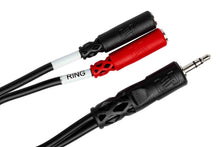 Load image into Gallery viewer, Hosa YMM-261 Stereo Breakout Cable, 3.5 mm TRS to Dual 3.5 mm