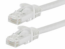 Load image into Gallery viewer, Cat6a Ethernet Network Patch Cable RJ45 23AWG 600Mhz Solid Copper Wire 3' White