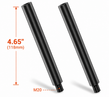 Load image into Gallery viewer, MR DJ SS25 4.65" Extended M20 Speaker Pole Extension Heavy-Duty Steel Speaker Pole Extender