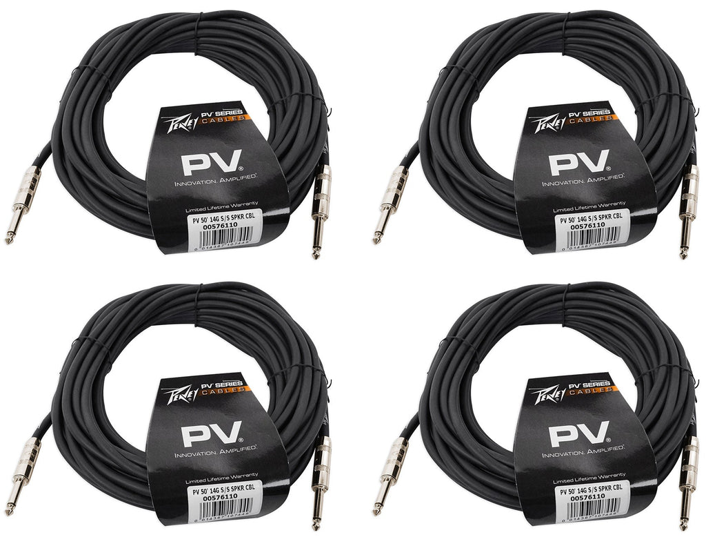 4 Peavey PV 50 Ft. 1/4" 14-gauge S/S Speaker Cable