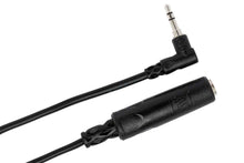 Load image into Gallery viewer, Hosa MHE-100.5 Headphone Adaptor, 1/4 in TRS to Right-angle 3.5 mm - 6 In