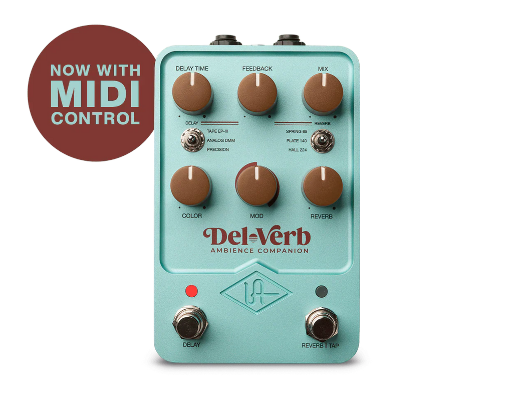 Universal Audio UA-DEL-VERB-U Del-Verb Ambience Companion Reverb and Delay Pedal
