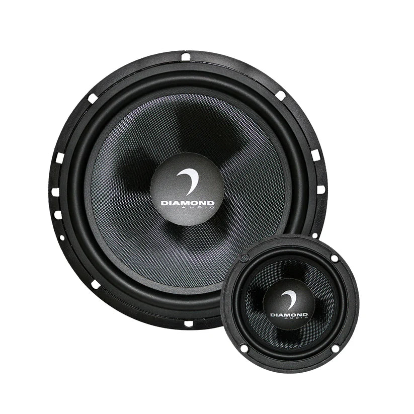 Diamond Audio DES365C DES Series 6.5" 3-Way Component System w/Aluminum Dome Tweeter and Crossovers