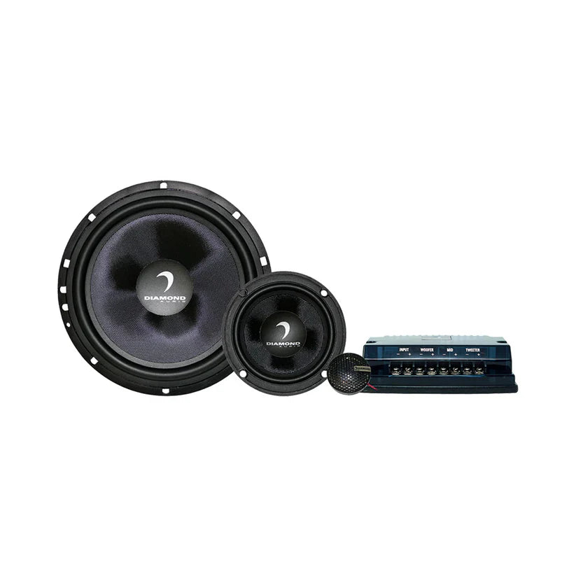 Diamond Audio DES365C DES Series 6.5" 3-Way Component System w/Aluminum Dome Tweeter and Crossovers
