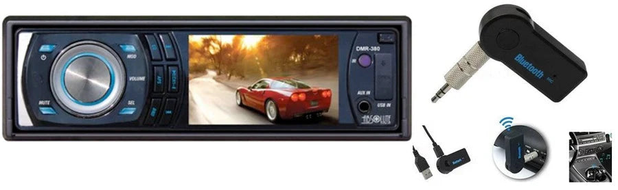 Absolute DMR-380BTAD Pioneer TS-G1645R X2  TW600<BR/> 3.5" In-Dash 2 Pairs of Pioneer TS-G1645R 6.5" Speaker & TW600 Tweeter