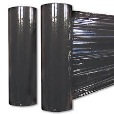 American Terminal Single Original Roll Black Plastic Film Pallet Shrink Wrap 18" 1500' sq