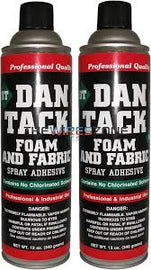 12 Dan Tack 2012 professional quality foam & fabric spray glue adhesive Can 12 oz