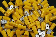 Load image into Gallery viewer, Install Bay YVMD250 Yellow Vinyl Male Quick Disconnect 12-10 Gauge .250
