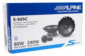 Alpine S2-S65C + Speaker Adapters + Harness Fit Select Honda Acura Vehicles