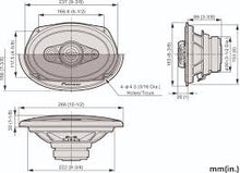 Load image into Gallery viewer, 2 Pair Pioneer TS-A6991F 1400W 6x9" 5-way 4-ohm Coaxial Car Speakers with Dual Super Tweeters