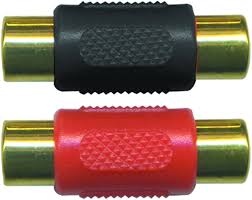 MR DJ MDFF100-20 Female-to-Female RCA Barrel Connector Red & Black (20 Pack)