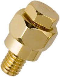 2 Absolute BTG-50 Gold GM Short Side Post Mount Positive Negative Battery Terminal