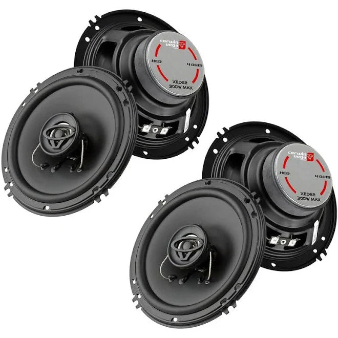 Cerwin Vega XED62 6.5” Front & Rear Speaker Harness Package Fit 1999-06 GM 4 Door