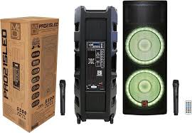 2 MR DJ PBX6600LED Bluetooth Speaker <br/>Professional Dual 2x15" 5500W Speaker PA DJ LIGHT Bluetooth