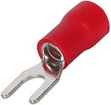 Load image into Gallery viewer, Absolute RS8-100 100PCS 18-22AWG #8 Red Insulated Fork Spade Wire Connector Electrical Crimp Terminal