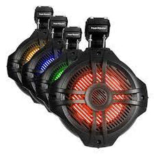 Load image into Gallery viewer, Power Acoustik MWT-80BL 8″ Marine Wake Tower Speakers with RGB LED Lights