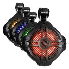 Power Acoustik MWT-80BL 8″ Marine Wake Tower Speakers with RGB LED Lights