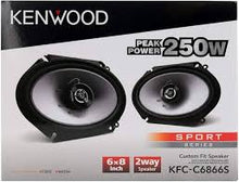Load image into Gallery viewer, Kenwood KFC-C6866S 6x8" 500W 2Way Car Audio Coaxial Speakers