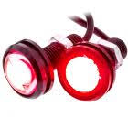 Load image into Gallery viewer, Heise HE-SALR Red Accent Light with Silver Frame - .75 Inch, 3 Watt