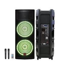 Load image into Gallery viewer, 2 MR DJ PRO215LED Bluetooth Speaker Pro Dual 2x15" 5500W Speaker PA DJ Bluetooth