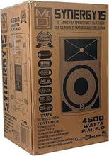 Load image into Gallery viewer, Mr. DJ SYNERGY15 15" Powered Active 4500w Pro DJ PA Speaker w Bluetooth+TWS