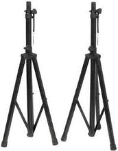 Load image into Gallery viewer, 2 MR DJ SS350B Speaker Stand with Road Carrying Bag Universal Black Heavy Duty Folding Tripod PRO PA DJ Home On Stage Speaker Stand Mount Holder with Road Carrying Bag