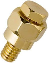 Load image into Gallery viewer, 2 Absolute BTG-50 GM Short Side Post Terminals Positive Negative Battery Terminal Gold Plated
