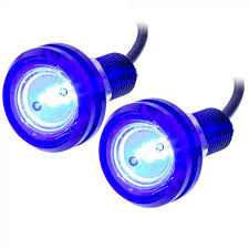 Heise HE-BALB Blue Accent Light with Black Frame - .75 Inch, 3 Watt
