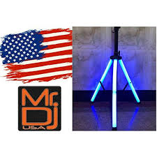 2 MR DJ SS700LED Universal Light Up Multi Color LED Speaker Stands with Remote