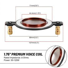 Load image into Gallery viewer, Replacement Mackie SRM450 Diaphragm 1701 Tweeter Horn Driver MR DJ Part