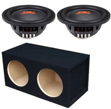 Load image into Gallery viewer, 2 DC Sound DSW2000 10" Shallow-Mount Subwoofer 2000W + Ported Box + 8G Amp Kit