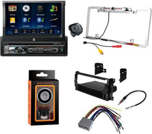 Load image into Gallery viewer, Dual XDVD176BT 7" Touchscreen Single DIN Car Stereo CAM1500S Rear Camera Magnet Phone Holder &amp; Dash Kit for 05-07 Grand Cherokee