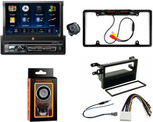 Load image into Gallery viewer, Dual XDVD176BT 7" Touchscreen Single DIN Car Stereo CAM1500B Rear Camera Magnet Phone Holder &amp; Dash Kit for 1998-02 Honda Accord