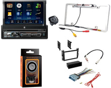 Load image into Gallery viewer, Dual XDVD176BT 7" Touchscreen Single DIN Car Stereo CAM1500S Rear Camera Magnet Phone Holder &amp; Dash Kit for Chevrolet Malibu 2004 - 2007