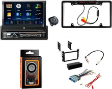 Load image into Gallery viewer, Dual XDVD176BT 7" Touchscreen Single DIN Car Stereo CAM1500B Rear Camera Magnet Phone Holder &amp; Dash Kit for Chevrolet Malibu 2004 - 2007