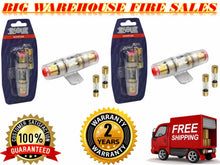 Load image into Gallery viewer, 2 (one pair) Absolute 80 Amp Inline AGU Fuse Holder Fits 4, 8 &amp; 10 Gauge Wire