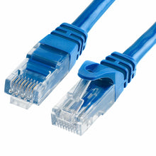 Load image into Gallery viewer, 6 Cat6a Ethernet Network Patch Cable RJ45 23AWG 600Mhz Solid Copper Wire 3' Blue