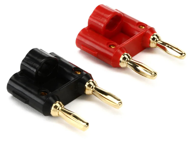 MR DJ BB100 Dual Banana Plugs Connector - Black/Red (1 Pair)