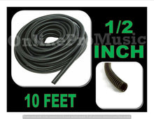 Load image into Gallery viewer, 10 FT 1/2" INCH Split Loom Tubing Wire Conduit Hose Cover Auto Home Marine Black