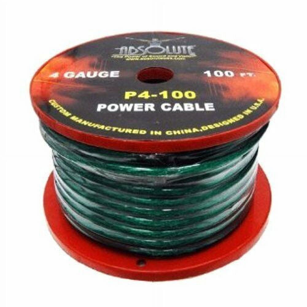 Absolute P4100GR 100' 4-Gauge Green Power Ground Wire Cable