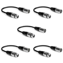 Load image into Gallery viewer, Hosa DMX-106 DMX512 Adaptor DJ Package, XLR5M to XLR3F (6 Inch)