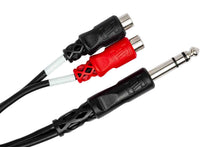 Load image into Gallery viewer, Hosa YPR-102 Stereo Breakout Cable, 1/4 in TRS to Dual RCAF